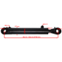 POLSKI SIŁOWNIK HYDRAULICZNY CJ2F 63x36 SKOK 400 CHWYTAK SKRAW-MET